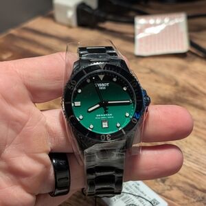 Tissot Seastar Men's Black and Green Watch